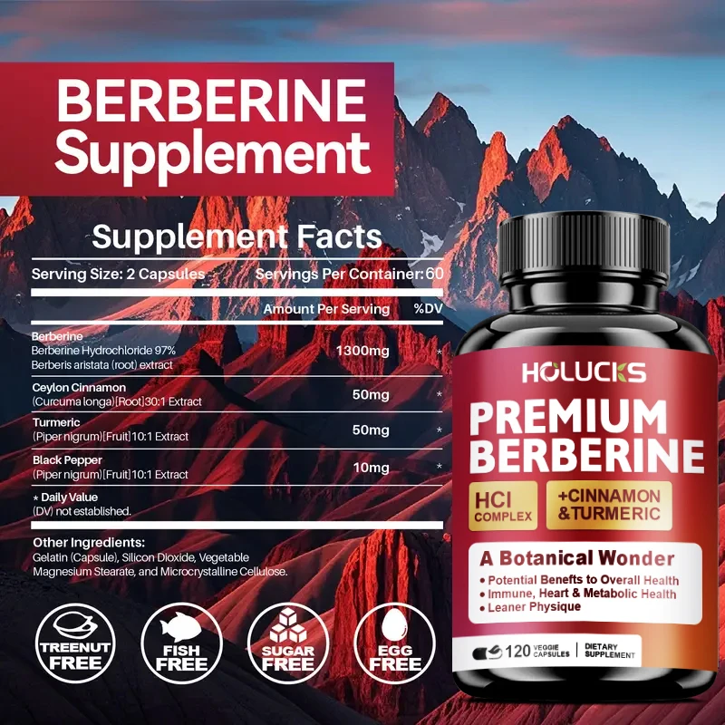 Berberine Hcl Capsule - Holucks プレミアム ベルベリン HCl コンプレックス シナモン