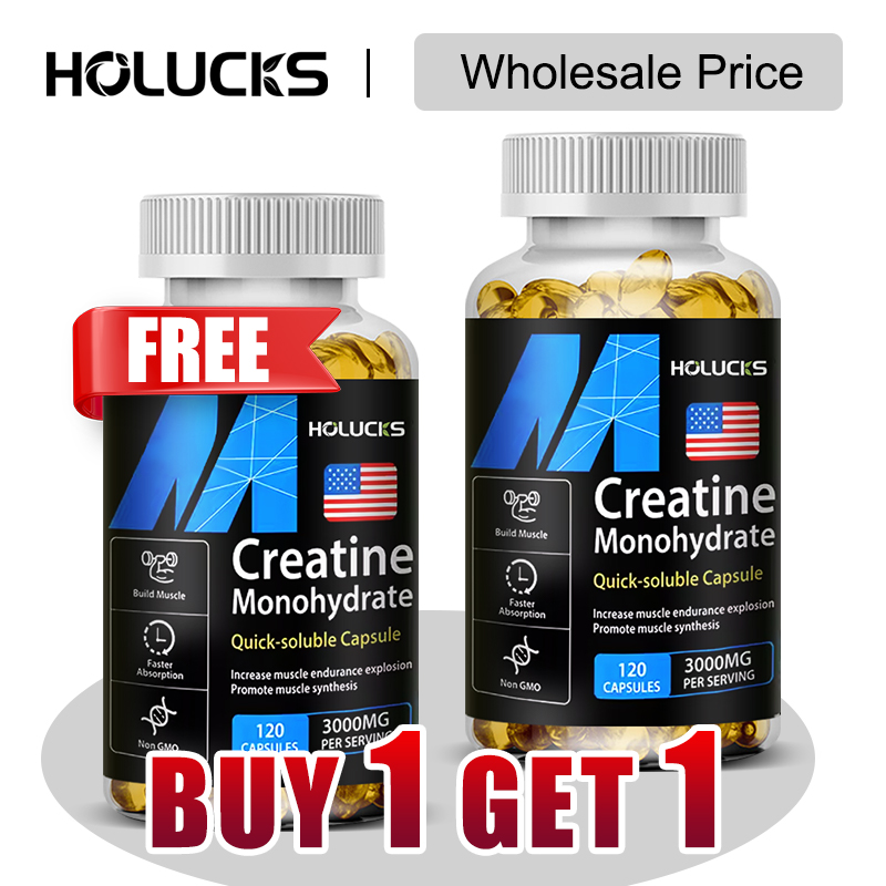 Nutrition Fitness - 1つ買うと1つ無料！ クレアチン一水和物 3000mg サプリメント、筋肉増強とパフォーマンス向上、脂肪減少と総合的なフィットネスのため、ビーガン対応
