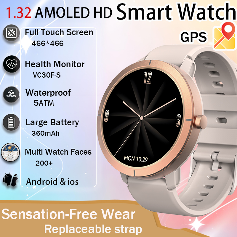 Nutrition Gym - 2026 GPSスマートウォッチ AMOLED 1.32インチHD BT通話 5ATM防水