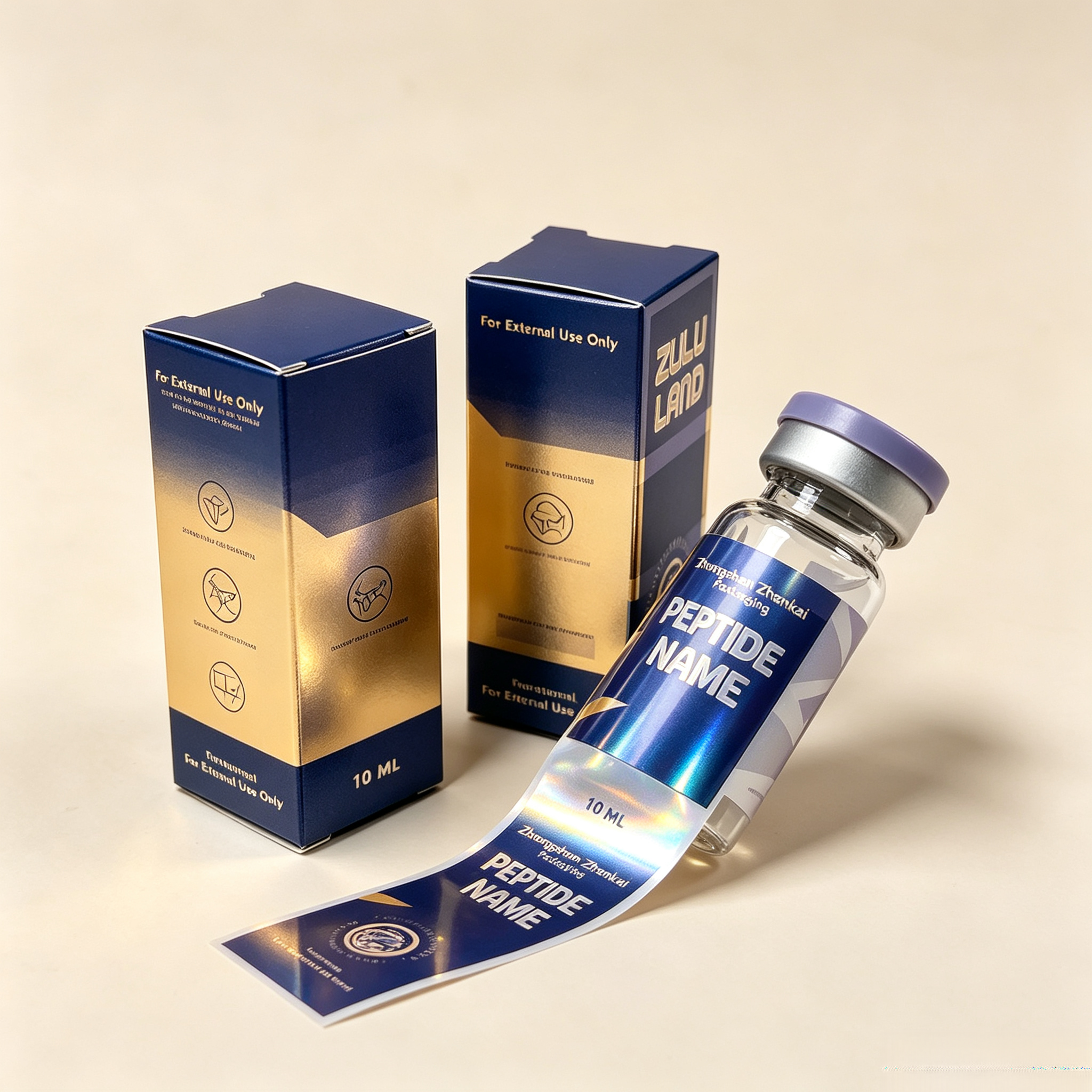 Nutrition Fitness - カスタムペプチドバイアル防水HDラベルボックス自己粘着ビニールステッカー3ml 10ml栄養フィットネスボトル専用