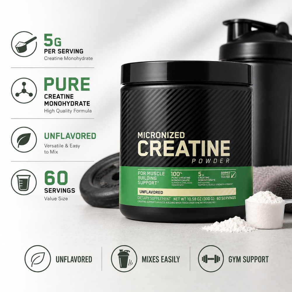 Nutrition Gym - クレアチン一水和物パウダー 300g 筋力サポート マッスルパフォーマンス スポーツドリンク サポートフィットネス