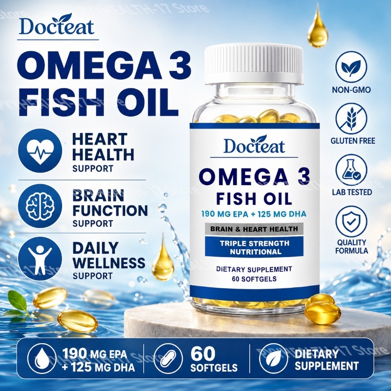 Omega 3 Fish Oil - ドクテート オメガ3 フィッシュオイル ソフトジェル トリプルストレングス EPA