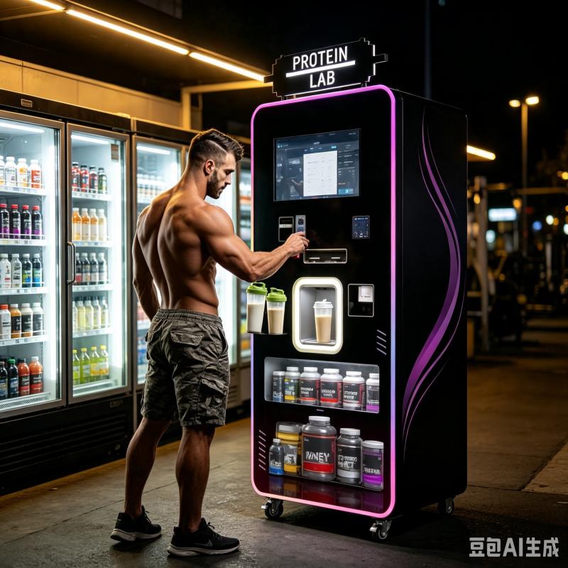 Fitness Nutrition Protein - プロテインシェイク自動販売機、カスタマイズ可能なスマート栄養ドリンクディスペンサー、フィットネスセンター・ジム用、高効率自動ミキサー