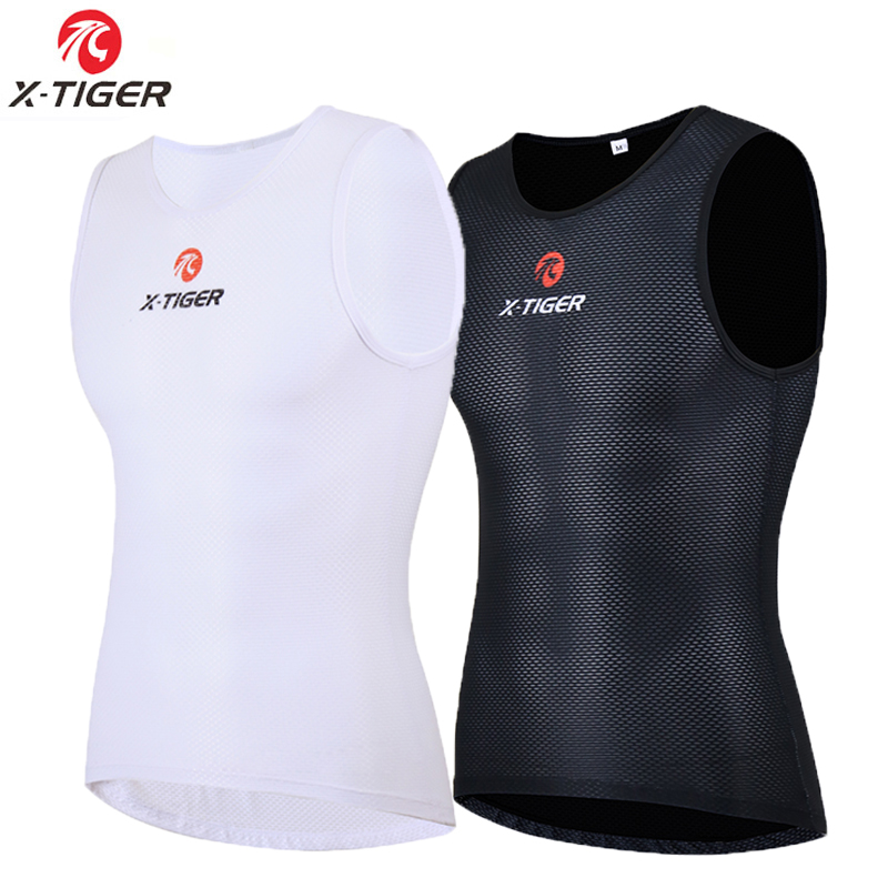 X Nutrition - X-Tiger-男性用ノースリーブサイクリングベスト、メッシュ下着、ストレッチ、ロードサイクリング用