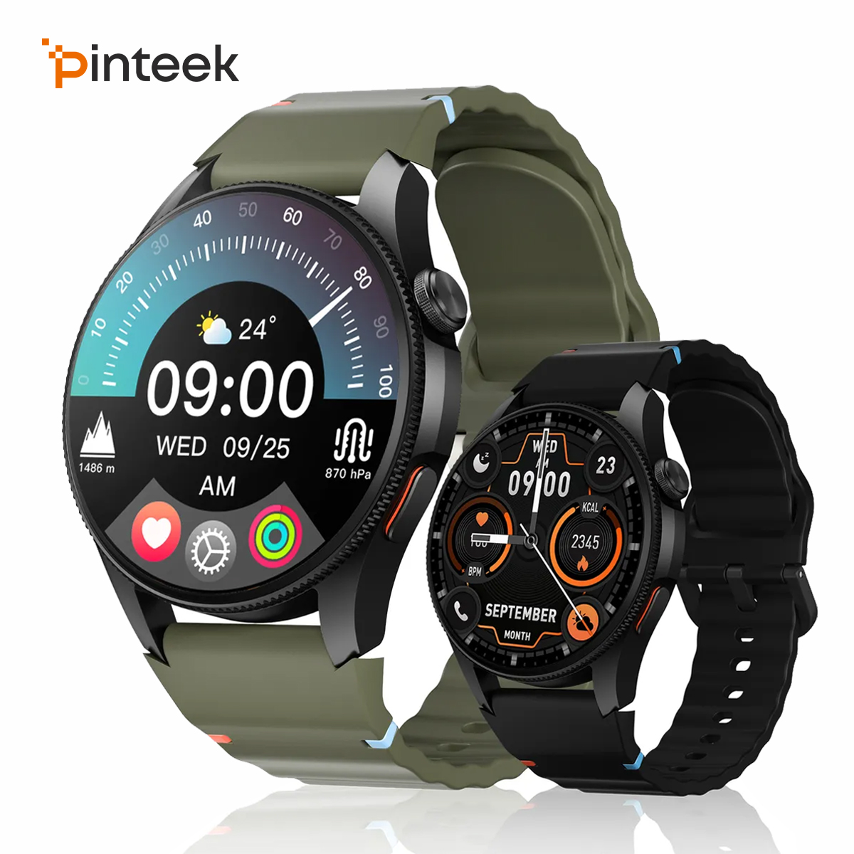Nutrition Gym - Aurafit G12 スマートウォッチ：1.43インチタッチスクリーン/3ATM防水水泳対応/GPS/健康モニタリング/150種類以上のスポーツモード対応 Strava対応