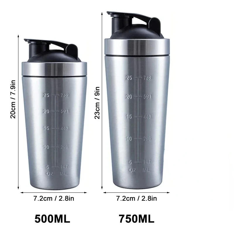 ステンレス鋼プロテインシェーカーカップポータブルフィットネス - Fitness Nutrition Protein のレビューと価格