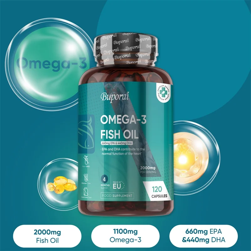 オメガ3フィッシュオイル 2000mg - EPAとDHA配 - Omega 3 Fish Oil のレビューと価格
