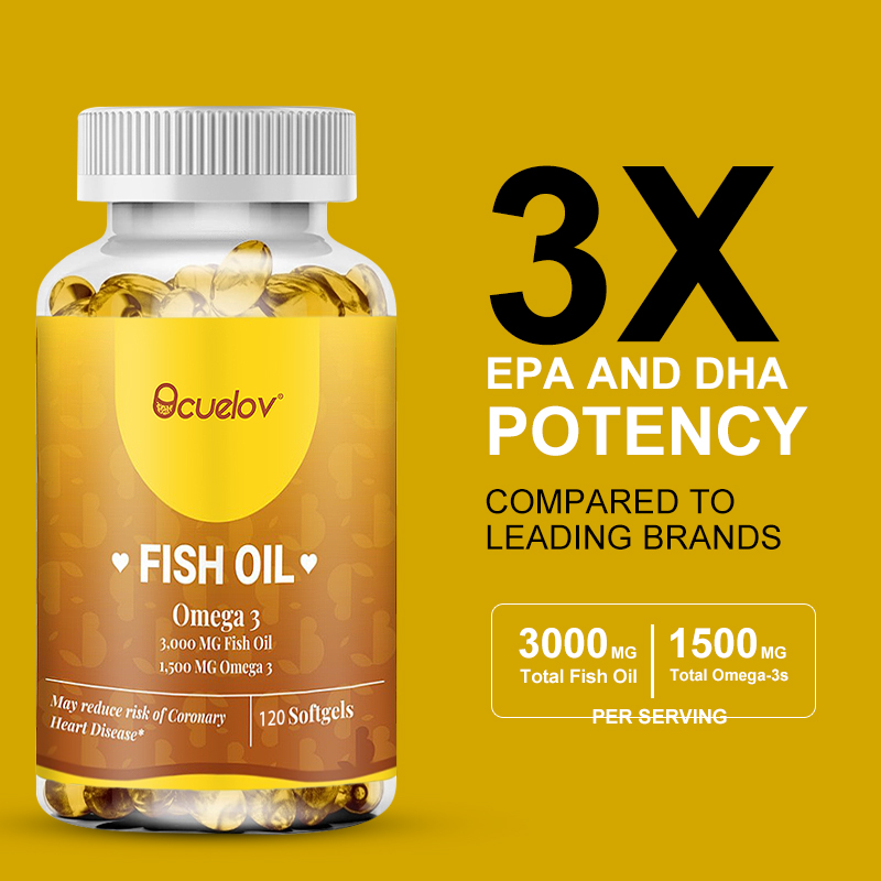 天然産オメガ3魚油3000mg – EPAとDHAが豊富、心 - Omega 3 Fish Oil のレビューと価格