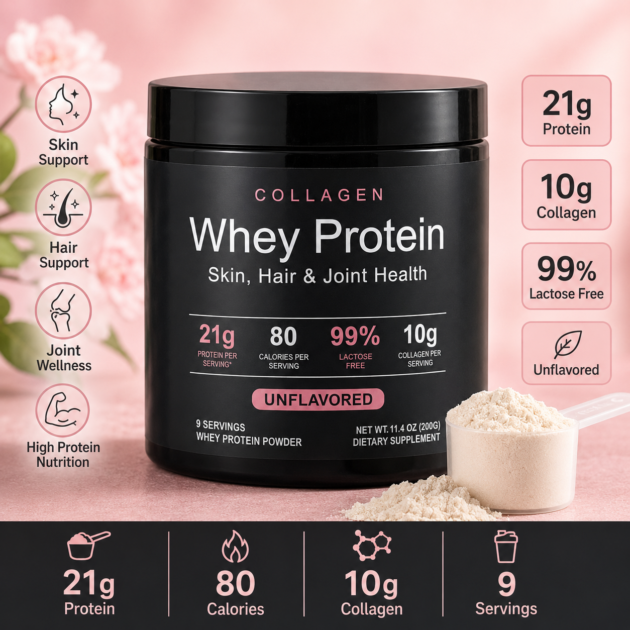 コラーゲンホエイプロテインパウダー 21gプロテイン 10g - Fitness Nutrition Protein のレビューと価格