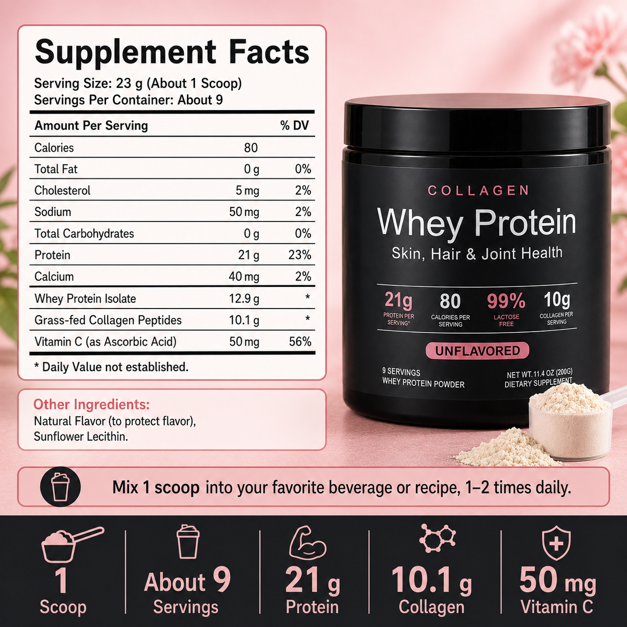 コラーゲンホエイプロテインパウダー 21gプロテイン 10g - Fitness Nutrition Protein のレビューと価格
