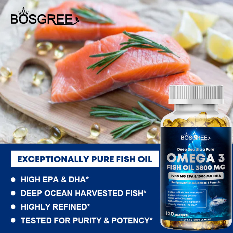 オメガ3魚油サプリメント、EPA+DHA - 心臓、肝臓、目 - Omega 3 Fish Oil のレビューと価格