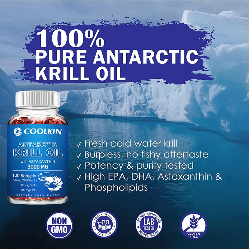 南極オキアミオイル 3000mg - オメガ 3 EPA、D - Omega 3 Fish Oil のレビューと価格