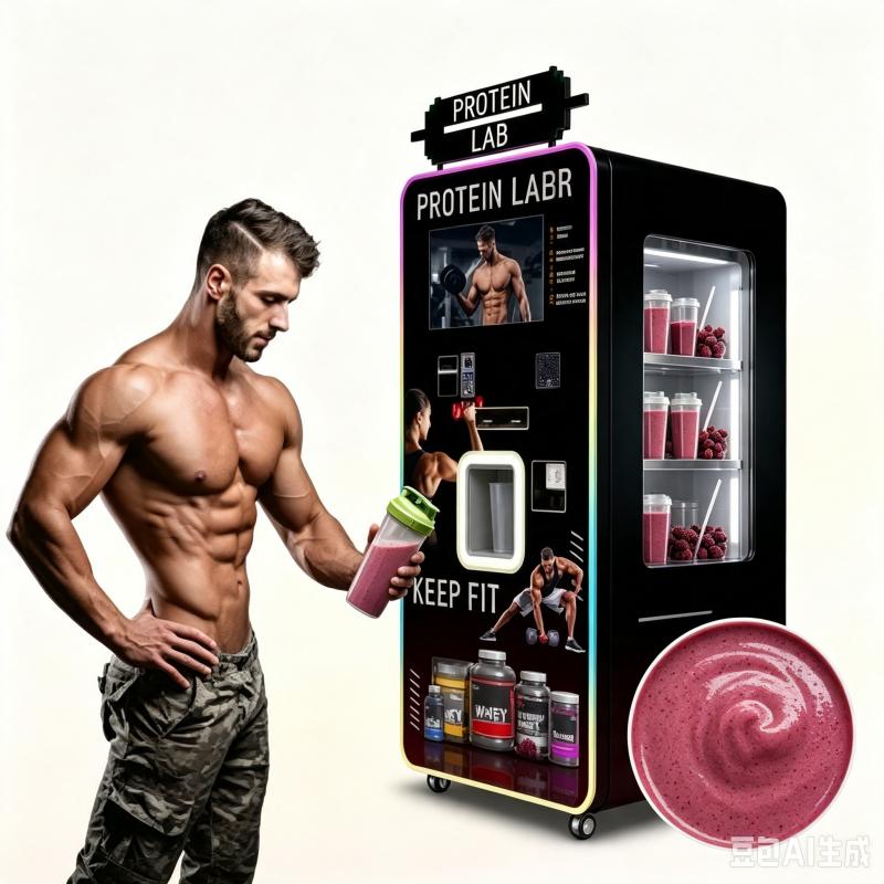 プロテインシェイク自動販売機、カスタマイズ可能なスマート栄養 - Fitness Nutrition Protein のレビューと価格