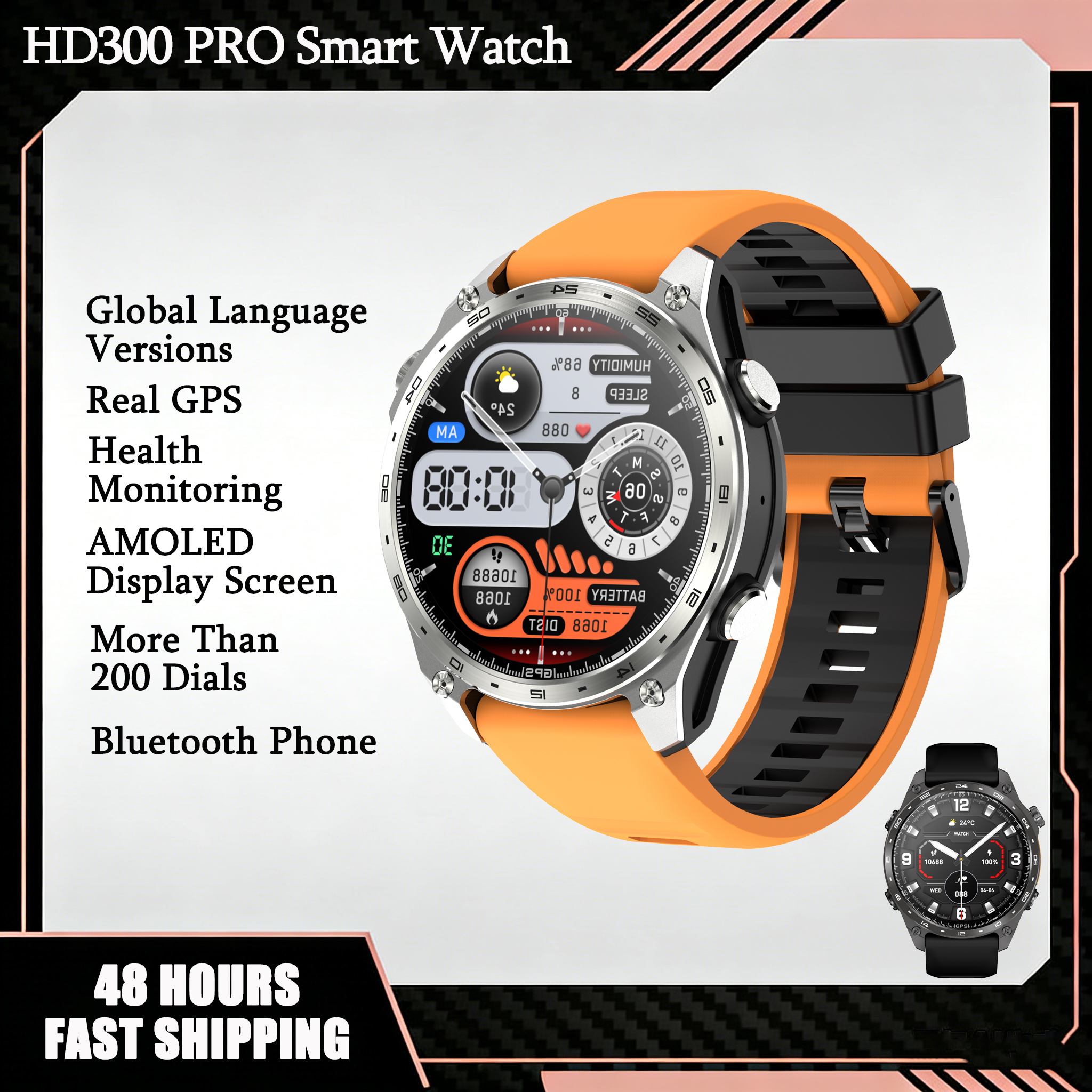 GPS スマートウォッチ アウトドア用 HD300Pro ス - Nutrition Gym のレビューと価格