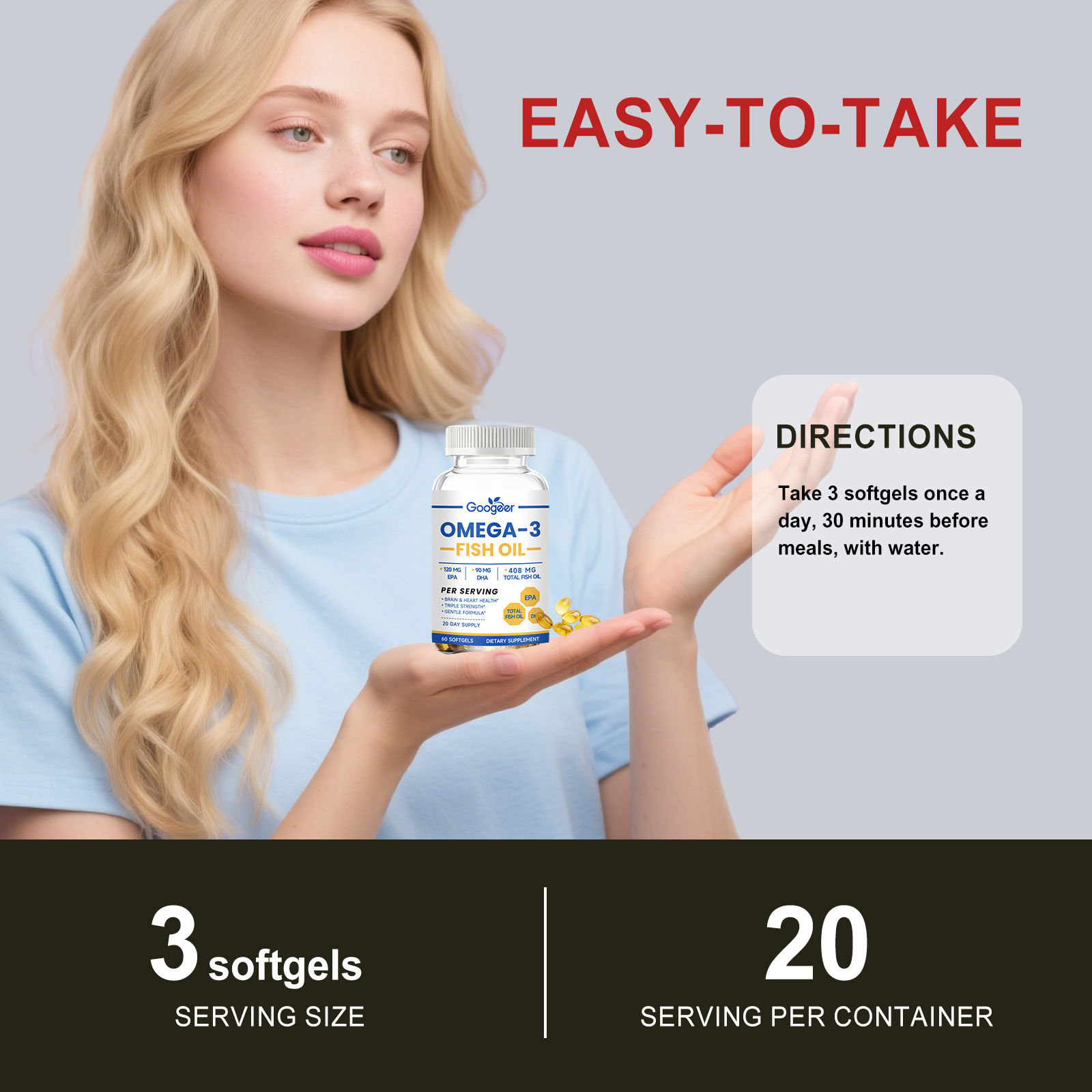 魚油ソフトジェル、関節の快適さのための毎日のエネルギー補給  - Omega 3 Fish Oil のレビューと価格