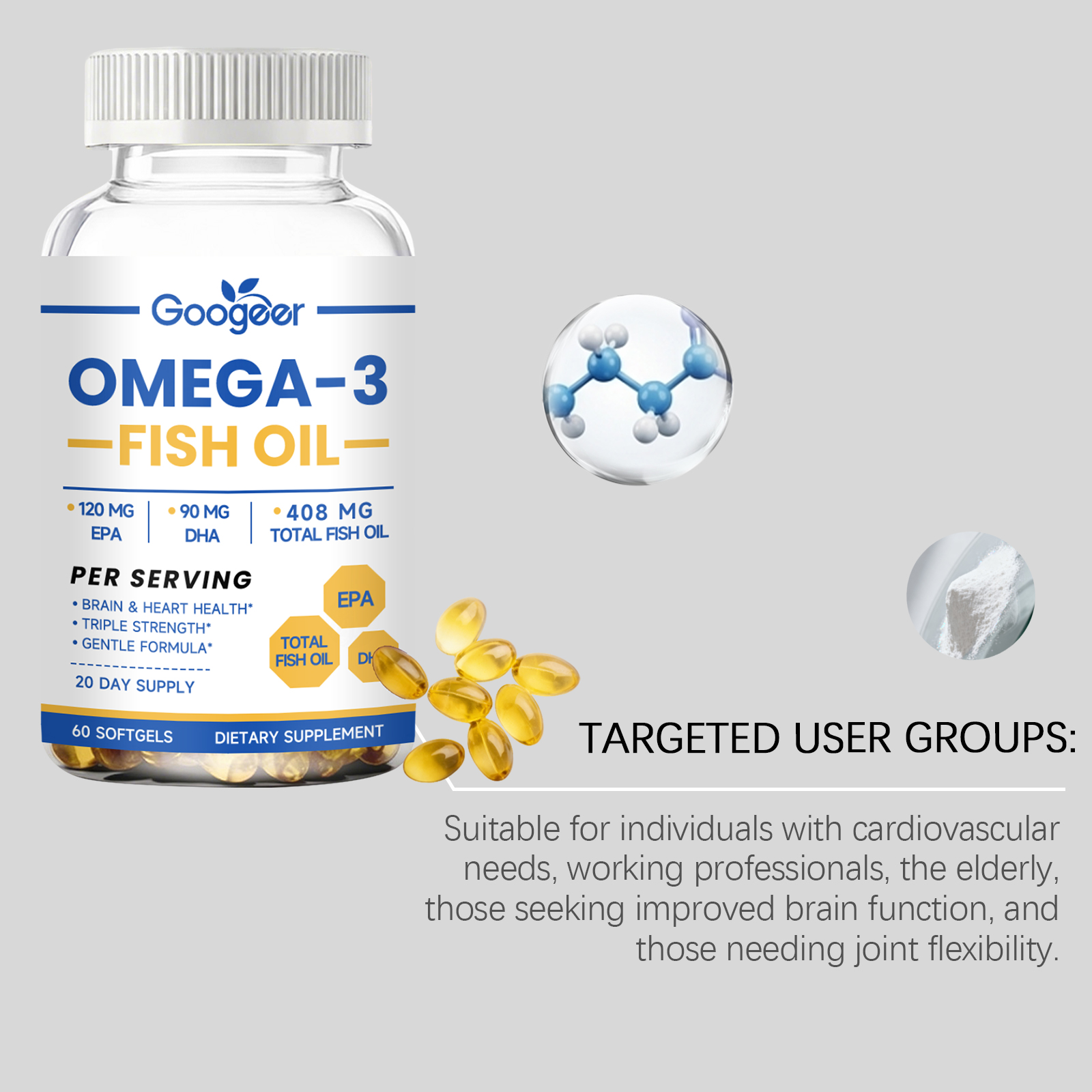 魚油ソフトジェル、関節の快適さのための毎日のエネルギー補給  - Omega 3 Fish Oil のレビューと価格