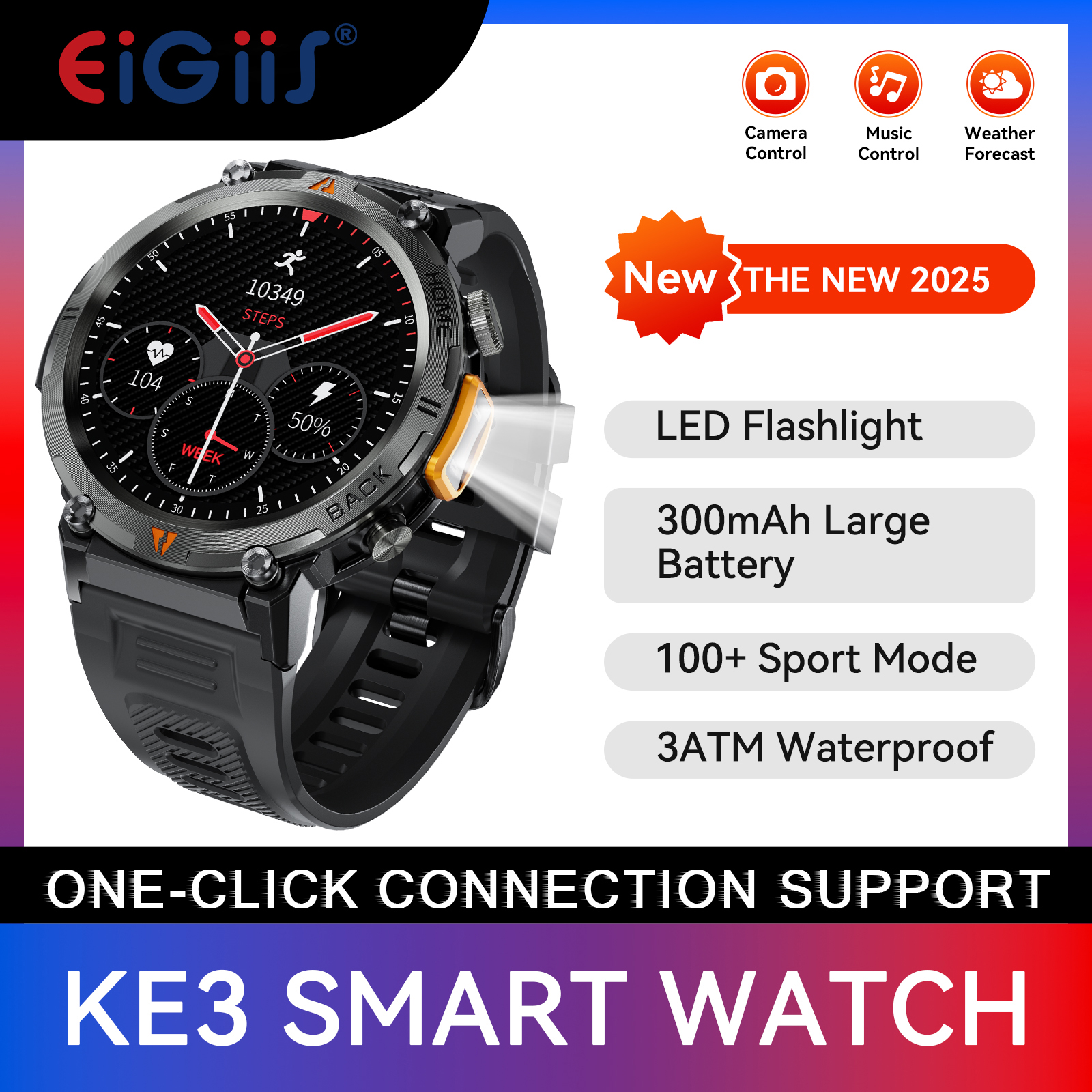 EIGIIS KE3 Bluetooth 通話スマートウォッ - Nutrition Gym のレビューと価格