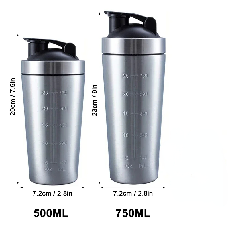ステンレス鋼プロテインシェーカーカップポータブルフィットネス - Fitness Nutrition Protein のレビューと価格