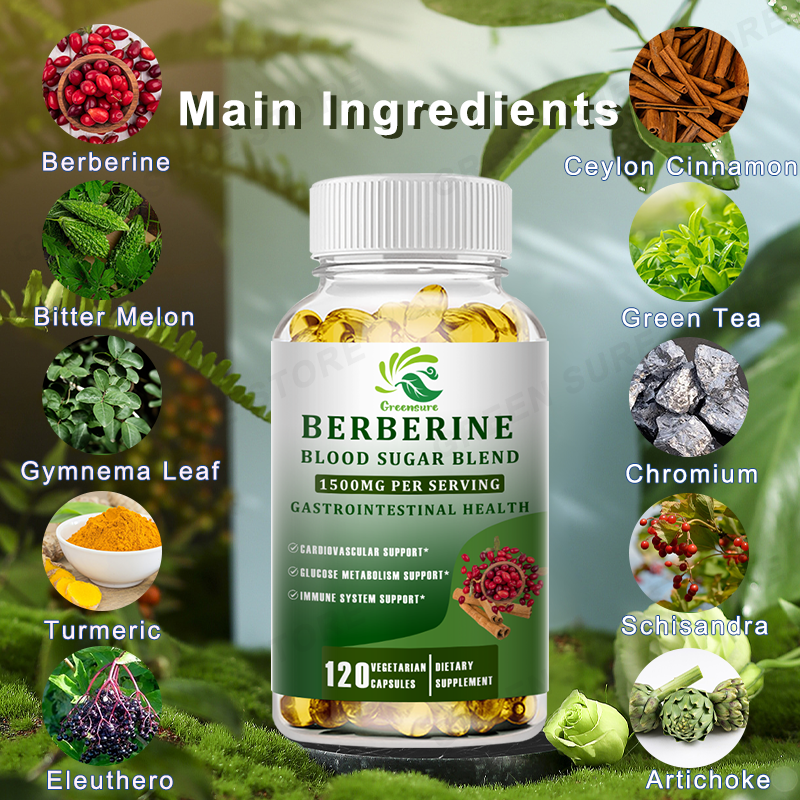 GREEBSUER メタボリズムとコレステロールサポート、胃 - Berberine Hcl Capsule のレビューと価格
