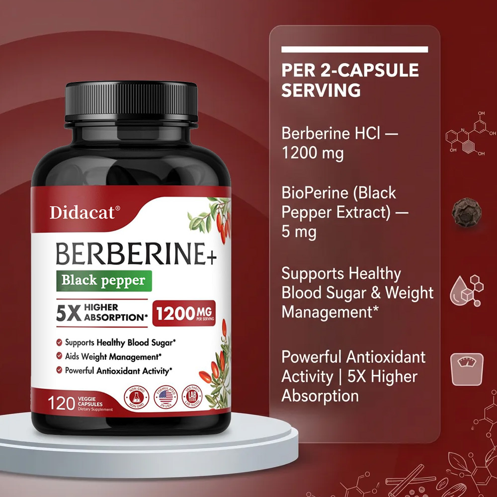 ベルベリンサプリメント 1200mg - 超高純度98% ベ - Berberine Hcl Capsule のレビューと価格