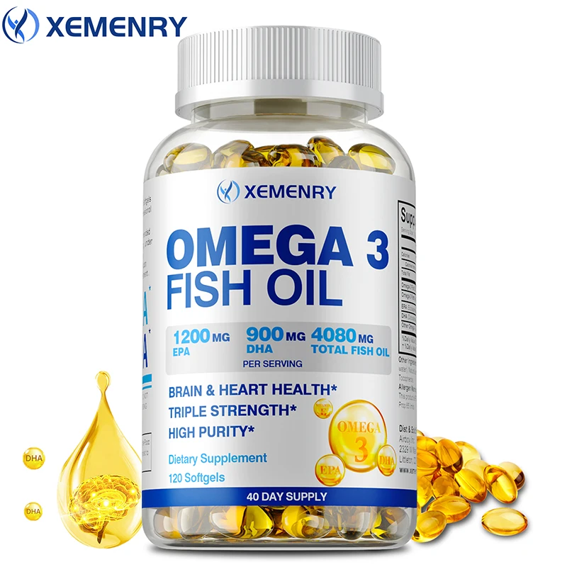 オメガ-3 魚油 - 記憶力、集中力、認知力を向上させ、脳と - Omega 3 Fish Oil のレビューと価格