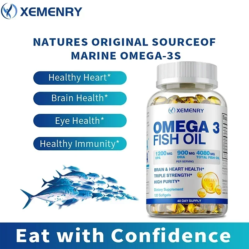 オメガ-3 魚油 - 記憶力、集中力、認知力を向上させ、脳と - Omega 3 Fish Oil のレビューと価格